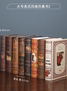 摆件装饰品轻道具仿书房假样板间书书柜真书办公室现代奢书架书