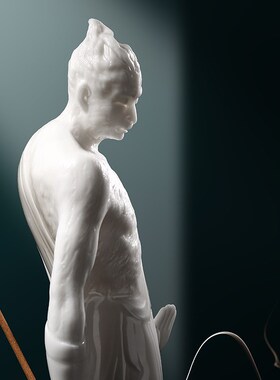 黑神话悟空金箍棒周边送礼陶瓷雕塑摆件德化白瓷办公室客厅伴手礼