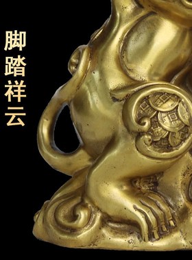 铜猴子摆件纯铜小十二生u肖12金属猴简约金猴工艺品桌面饰品