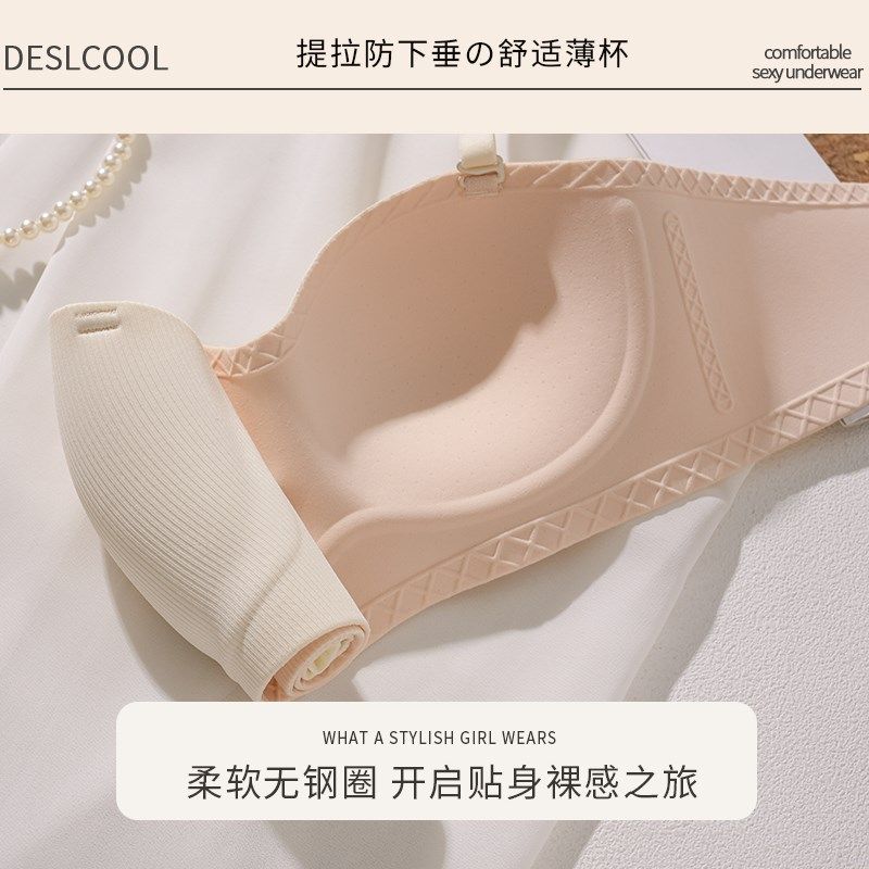 无痕内衣女小胸聚拢显大防下垂夏季防走光抹胸薄款美背少女文胸罩,淘宝优惠券,粉丝福利购,淘宝优惠卷