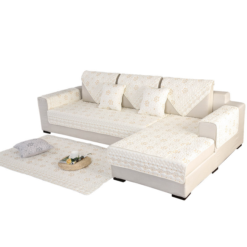 春夏双面全棉水洗布艺沙发垫现代简约纯棉刺绣沙发套罩巾田园四季,淘宝优惠券,粉丝福利购,淘宝优惠卷