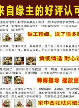 普陀山避火龙瓶黄铜葫芦厨房西北角乾火烧天门纳财摆W件化解泻火