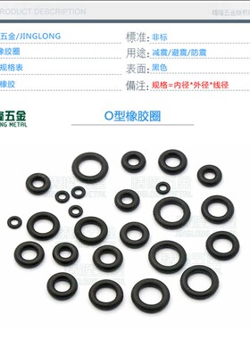 散热风扇减震圈O型圈避震橡胶圈2 /3/4/5/6缓防震密封耐油黑色