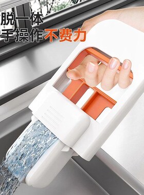 折叠迷你小拖把代替抹布2025新款免手洗懒人家用吸水拖把海绵头