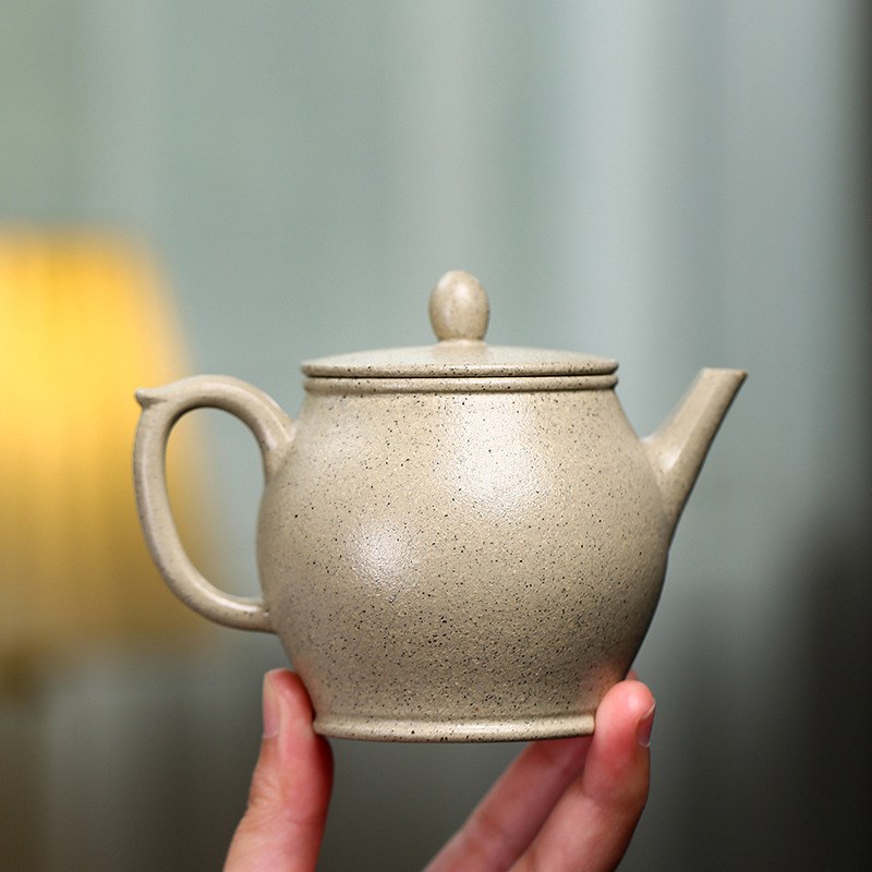 New purple clay pot Qiu Zhu Pot original ore sesame white jade section tea set Kung Fu teapot support generation