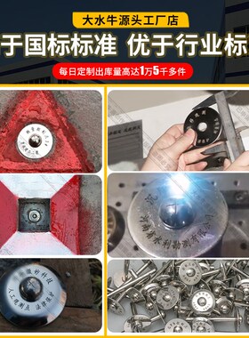 沉降观测钉点不锈钢测量标志水准点GPS控制点监测预埋件十字测钉