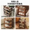 Movable coffee table trolley antique tea set x tea storage rack non-solid wood small tea table side cabinet tea