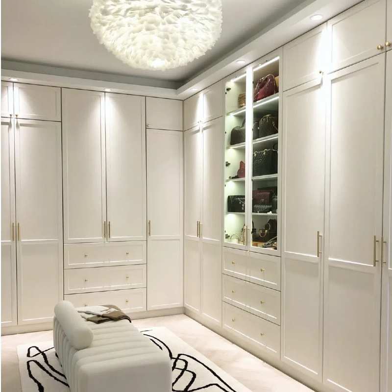 Whole house custom integrated furniture design wardrobe cabinet bookcase storage wine cabinet bedroom living room source factory