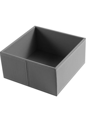 新房乔迁皮革收纳盒托盘玄关钥匙摆件茶几杂物收S纳筐轻奢纯色家