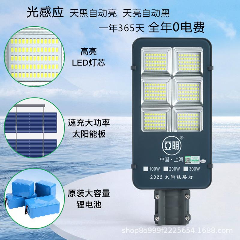 太阳能户外庭院灯6米新农村路灯灯头爆亮市政工程太阳能板 - 图0