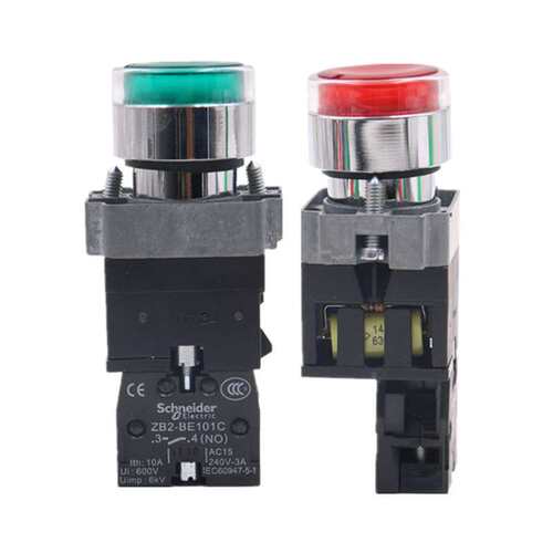 带灯按钮绿色XB2BW33B1C/33M1C 红色/34M1C/34B1C按钮开关 - 图3