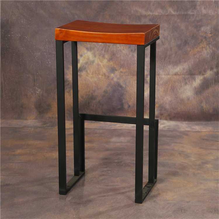 美式复古高脚椅咖啡厅休闲餐桌椅铁艺实木简易酒吧前台吧凳,淘宝优惠券,粉丝福利购,淘宝优惠卷