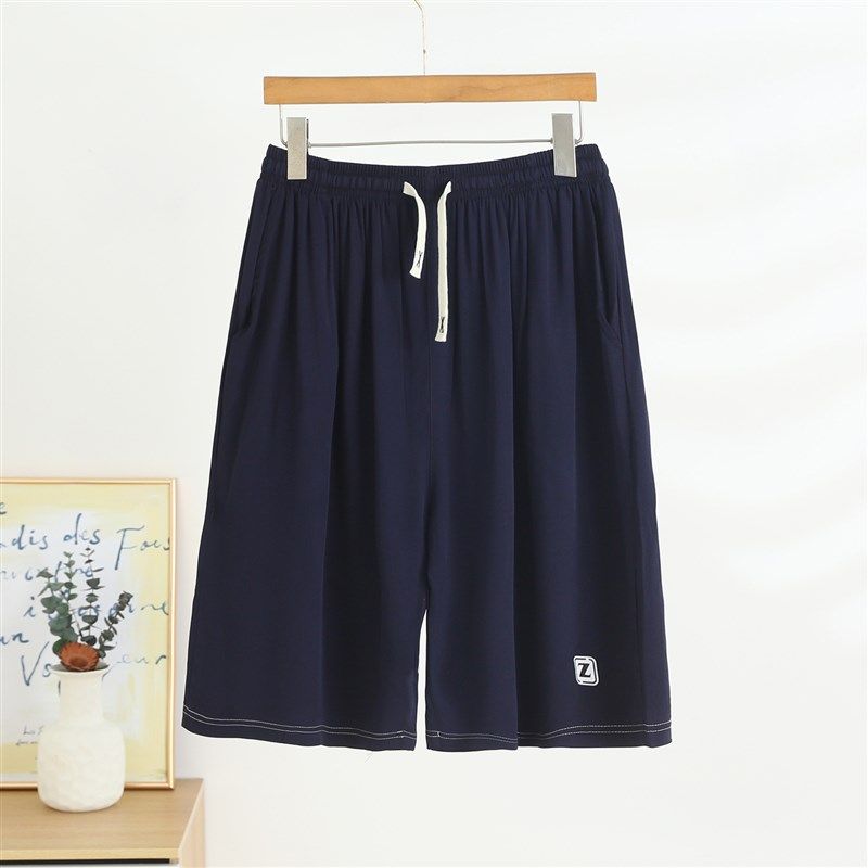 棉绸休闲裤短裤男夏季宽松大码舒适垂感简约百搭薄款人造棉裤子,淘宝优惠券,粉丝福利购,淘宝优惠卷