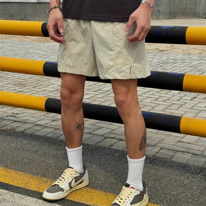 美式轻薄纯色运动五分裤男女夏季潮牌休闲宽松百搭速干沙滩裤短裤,淘宝优惠券,粉丝福利购,淘宝优惠卷