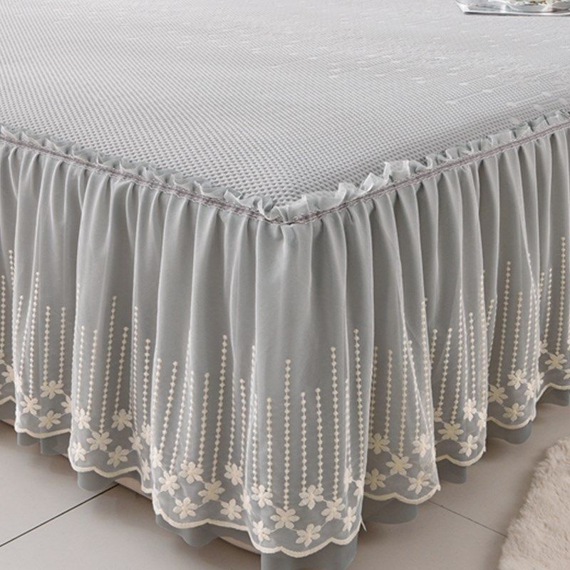 轻奢床裙冰豆豆凉席三件套夏天公主风冰丝凉席空调席软席子可机洗,淘宝优惠券,粉丝福利购,淘宝优惠卷