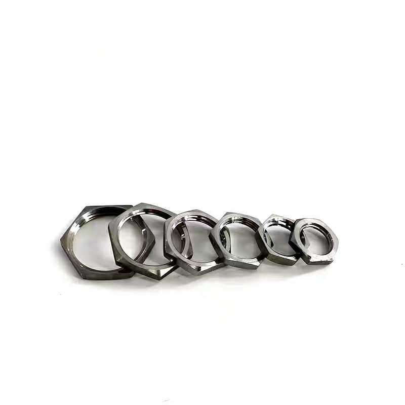 304不锈钢锁母根母防松薄螺母六角螺帽锁紧纳水管并帽管纹M10-2寸 - 图3