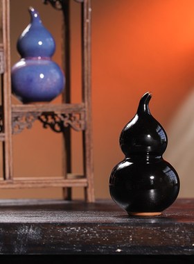 钧瓷葫芦摆件创意工艺礼品家居饰品生日随手礼钧T窑茶台茶宠福禄