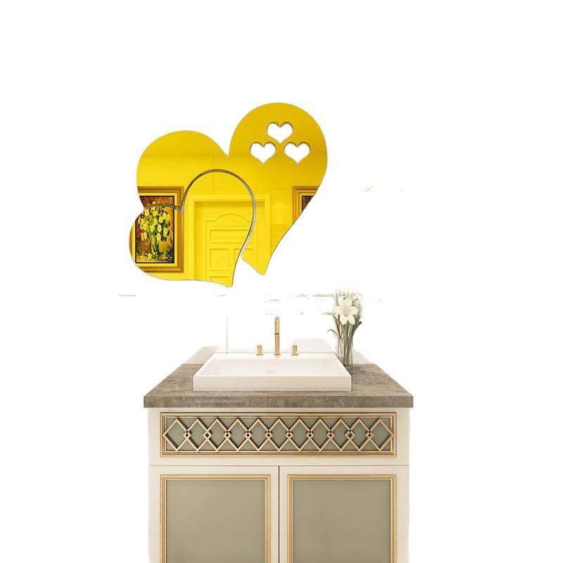 浪漫爱心镜面3D立体墙贴自粘式亚克力墙面的装饰客厅卧室餐厅贴画,淘宝优惠券,粉丝福利购,淘宝优惠卷