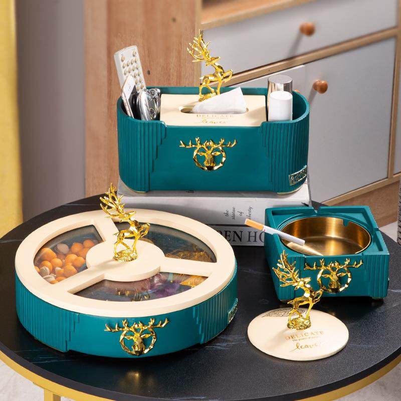 北欧创意家用桌面纸巾盒餐桌抽纸盒轻奢风客厅茶几收纳盒套装摆件,淘宝优惠券,粉丝福利购,淘宝优惠卷