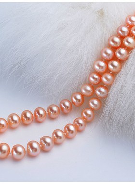 时尚经典淡水珍珠项链女气质优雅珍珠首饰925马背扣珍珠饰品