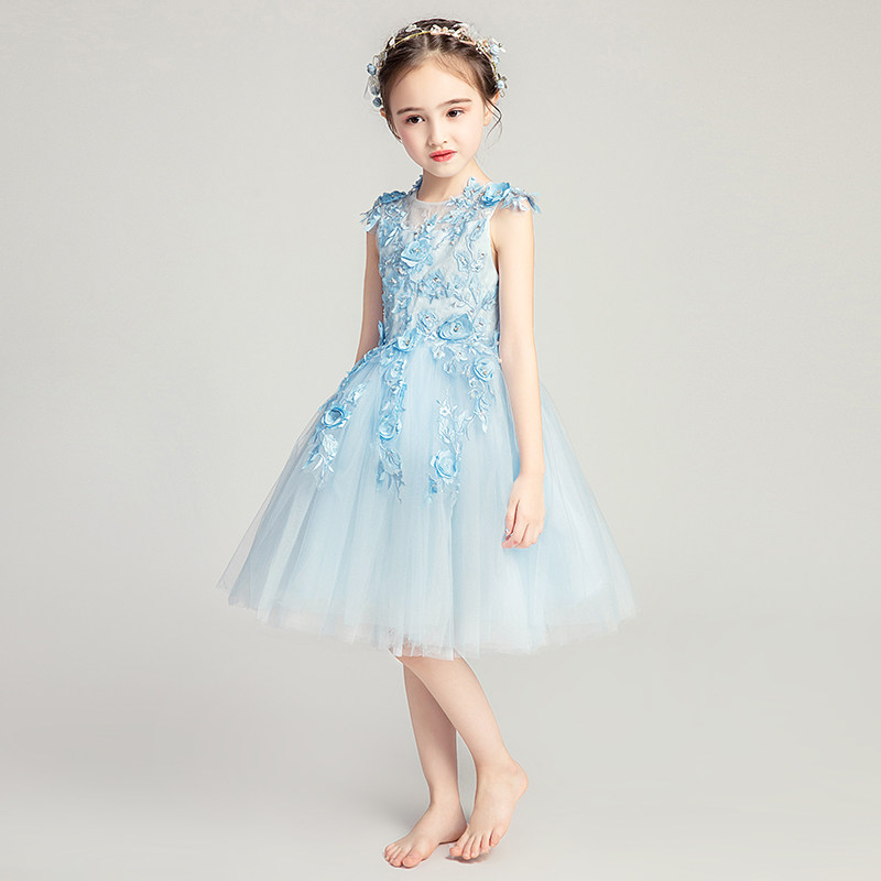 儿童礼服女童小女孩公主裙花童钢琴演出服蓬蓬纱洋气生日走秀婚纱,淘宝优惠券,粉丝福利购,淘宝优惠卷