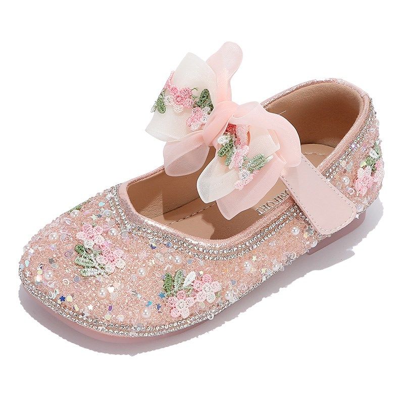 女童鞋子儿童公主水晶鞋2024新款春秋款小女孩秋季中国风软底皮鞋,淘宝优惠券,粉丝福利购,淘宝优惠卷