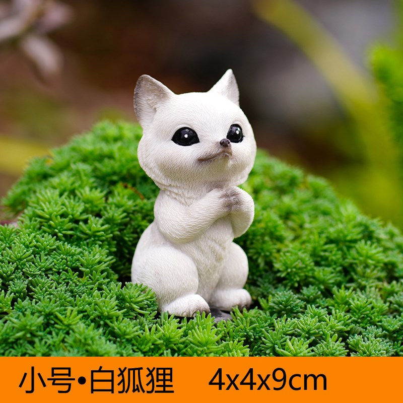 可爱九尾狐狸尾巴多肉花盆造景装饰花园阳台微景观V狐尾天门冬摆 - 图0