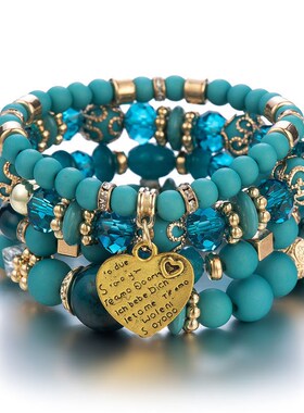 傣族云南民族手链男女闺蜜情侣手饰配饰西双版纳旅游多Z层叠戴珠