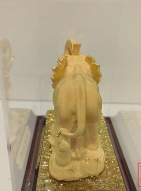 家居风水摆件象乔迁绒大象金金放黄金沙金送礼银吉祥摆朋友手工