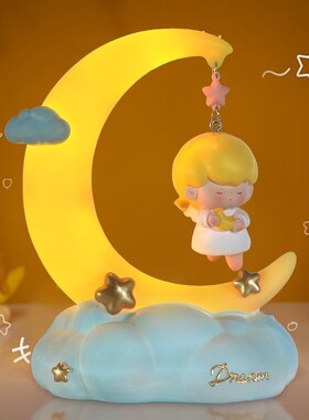 儿童房小夜灯女孩创意童话天使氛围灯摆件家居卧室装饰送女生礼物