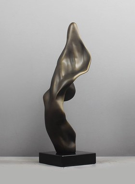 抽象雕塑艺术摆件装饰品展示柜客厅玄关高极感轻奢高档大气上档次