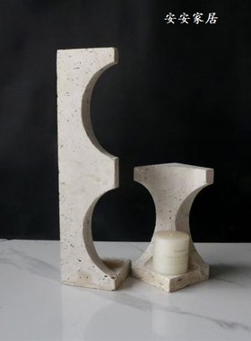 现代简约创意抽象不规则几何摆件桌面书架样板房家居软装饰品