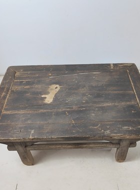 民俗老物件实木地桌小茶桌复古怀旧老式炕桌板凳装饰品农家院摆件