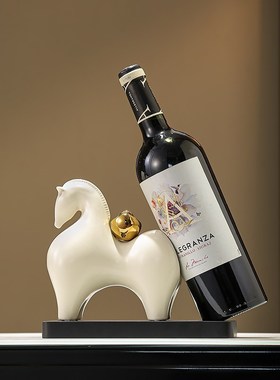 马上有钱酒架客厅酒柜轻奢高档马摆件乔迁新居红酒瓶酒托家居装饰