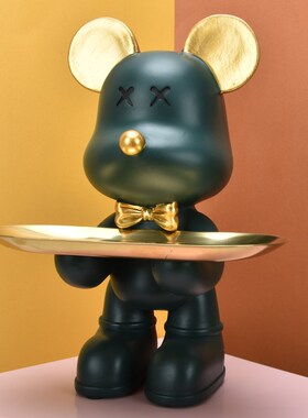 暴力熊钥匙收纳入户门口玄关鞋柜摆件客厅家居装饰品乔迁新居礼品