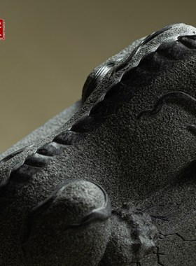 青石吸水兽镇水兽石头摆件精品高档公司装饰蚣蝮玄关空间客厅陈设