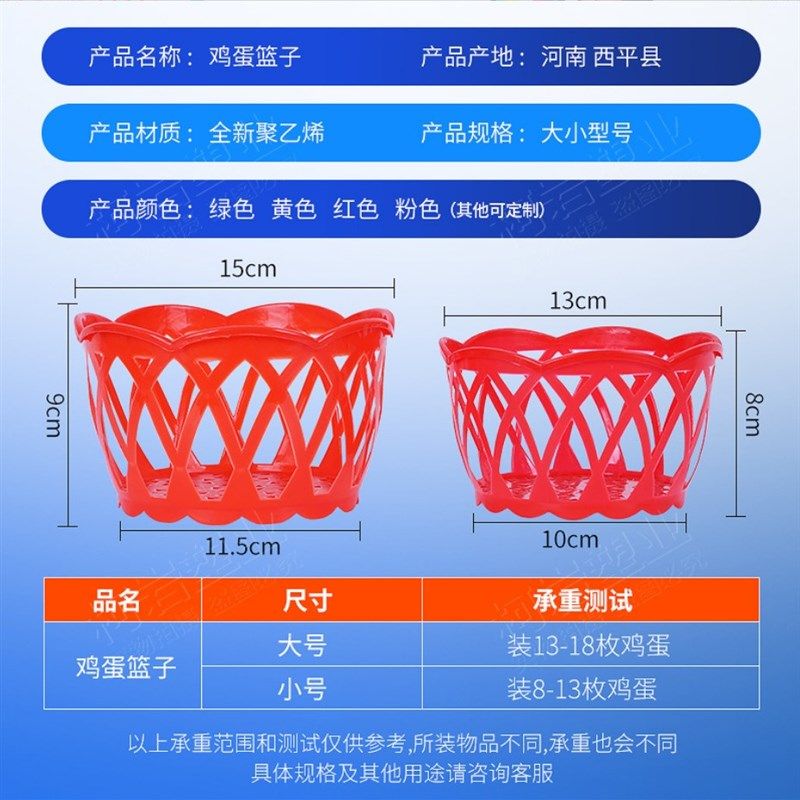 鸡蛋篮子红色网兜圆型包装塑料篮筐装鸡蛋的超市小蒌喜蛋篮子粉色,淘宝优惠券,粉丝福利购,淘宝优惠卷