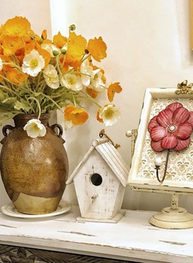 孤品集合--美式乡村家居庭院装饰工艺品铁艺木质杂货挂件园艺摆件