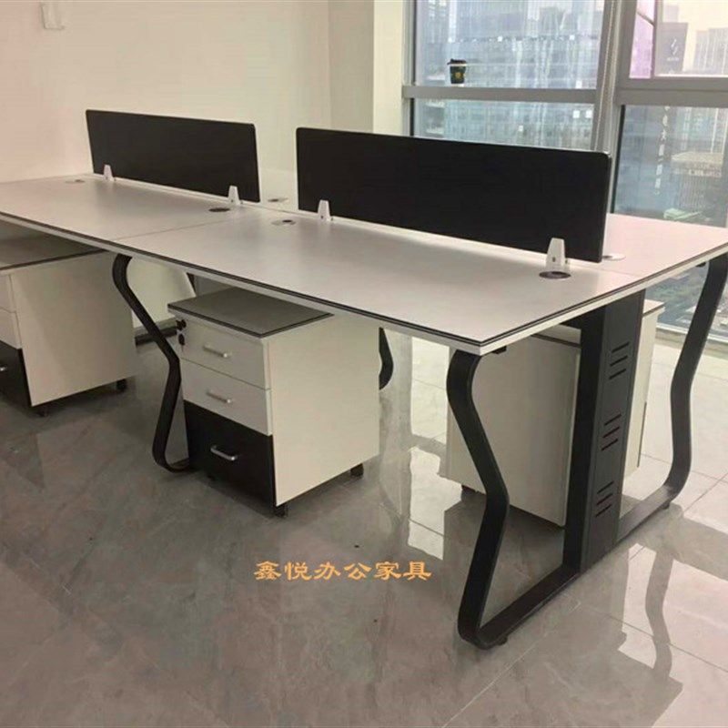新款职员办公桌办公室桌子员工电脑桌椅简约现代双人单排工作位定,淘宝优惠券,粉丝福利购,淘宝优惠卷