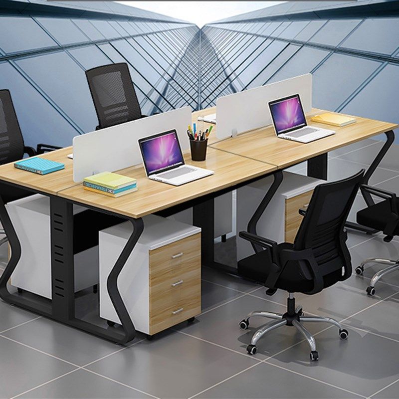 新款职员办公桌办公室桌子员工电脑桌椅简约现代双人单排工作位定,淘宝优惠券,粉丝福利购,淘宝优惠卷