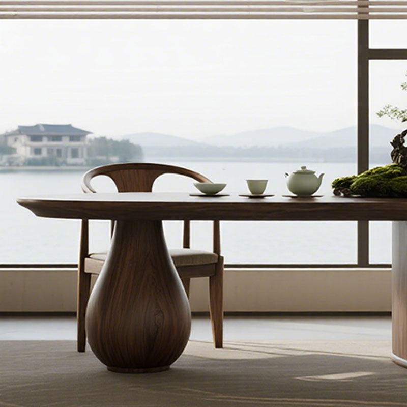 新中式家用茶台轻奢现代高级感北美黑胡桃木实木茶桌2026新款高端,淘宝优惠券,粉丝福利购,淘宝优惠卷