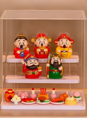 五路财神全套家用供奉摆件客厅入户玄关电视柜招财旺宅装饰品展架