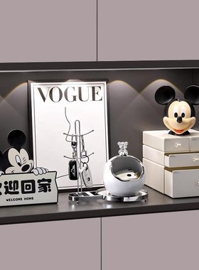 德国欢迎回家钥匙收纳玄关摆件入户鞋柜置物架客厅电视柜装饰品
