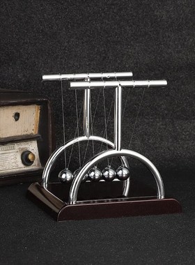 牛顿摆球碰碰球撞击物理摆件现代简约家居桌面装饰品创Z意礼物礼