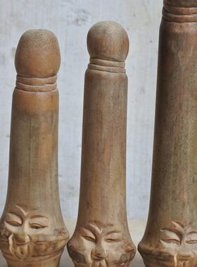 创意雕把件 命之源/手工崇拜古头小摆件远送闺蜜礼物案竹文玩