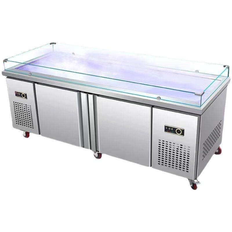 不锈钢海鲜冰台冷藏展示柜商用超市冰鲜台卧式点菜柜冷冻柜保鲜柜,淘宝优惠券,粉丝福利购,淘宝优惠卷