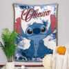 Cross-border retro Stitch cartoon tapestry carpet bay window cushion sofa towel sofa blanket outdoor camping blanket picnic mat