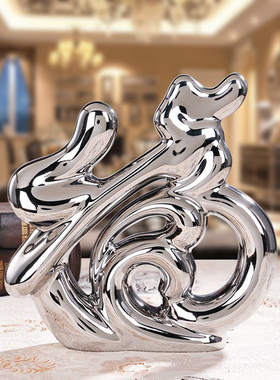 现代简约摆件g新年新居乔迁客厅电视酒柜小摆设欧式奢华工艺装饰