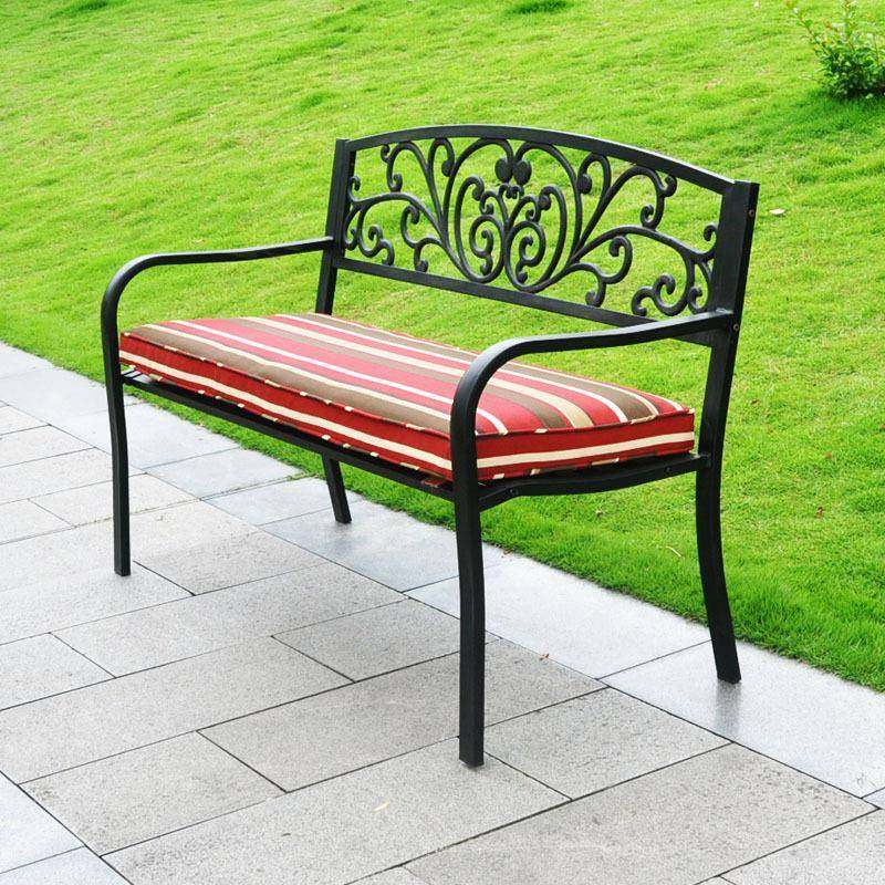 户外金属公园长椅室外钢管休闲椅新欧式阳台花园休息座椅等候椅子,淘宝优惠券,粉丝福利购,淘宝优惠卷