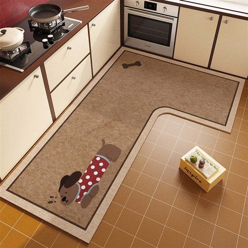 厨房专用L型地垫可擦免洗防水防油防滑门垫脚垫7字形吸水吸油地毯,淘宝优惠券,粉丝福利购,淘宝优惠卷